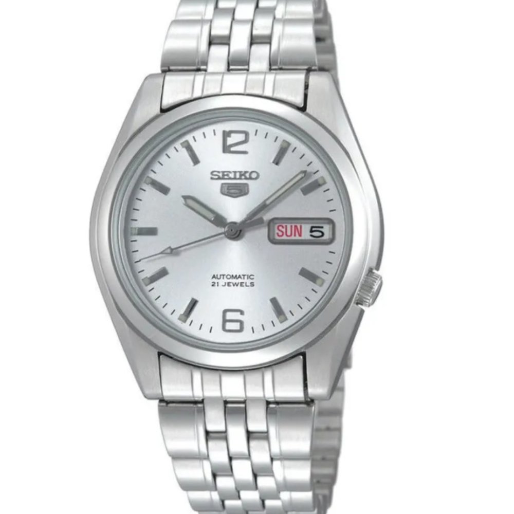 Seiko 5 White Dial Automatic Men's Watch! NEW!